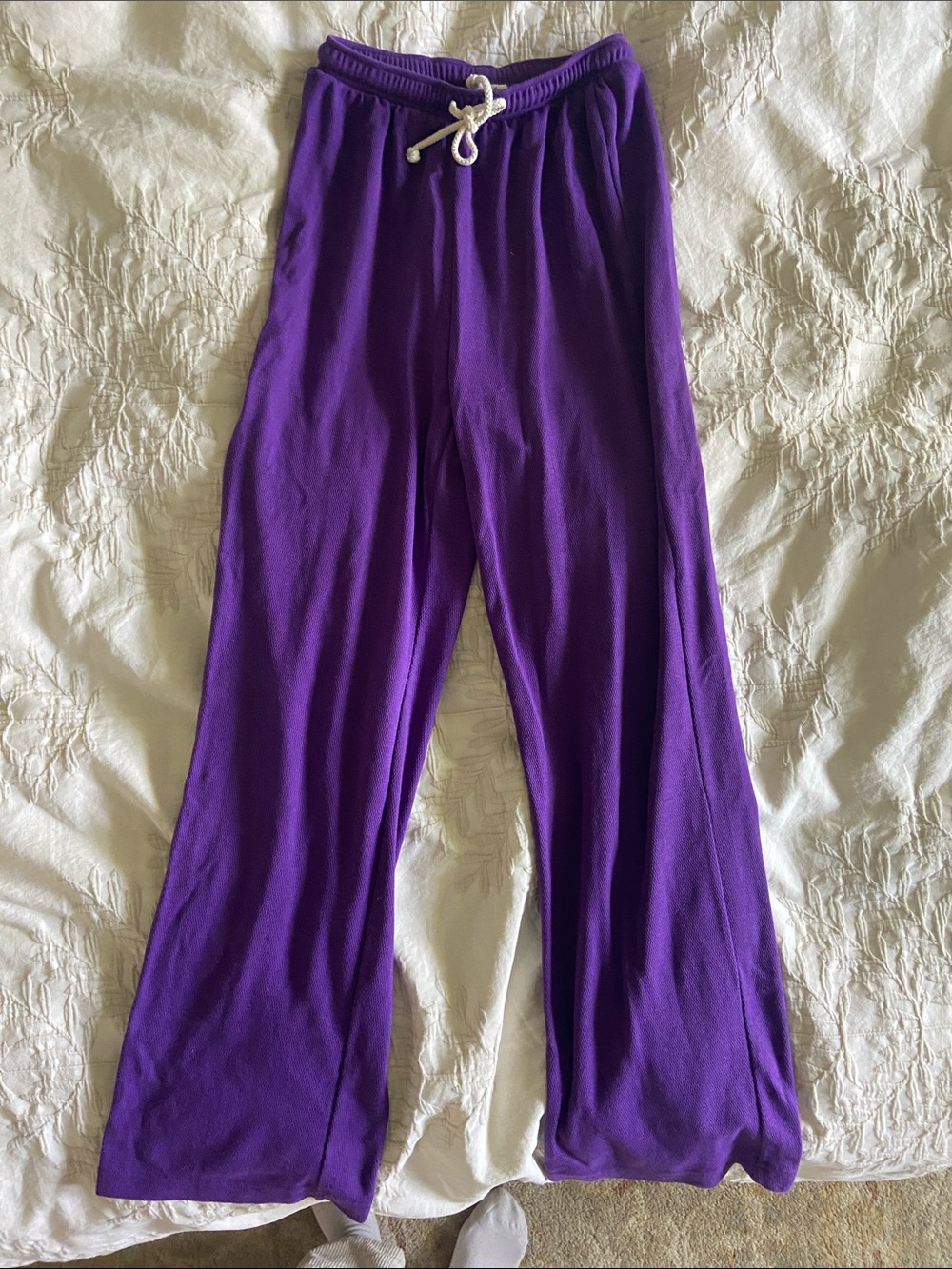 American Vintage Purple Wide-Leg Track Pants